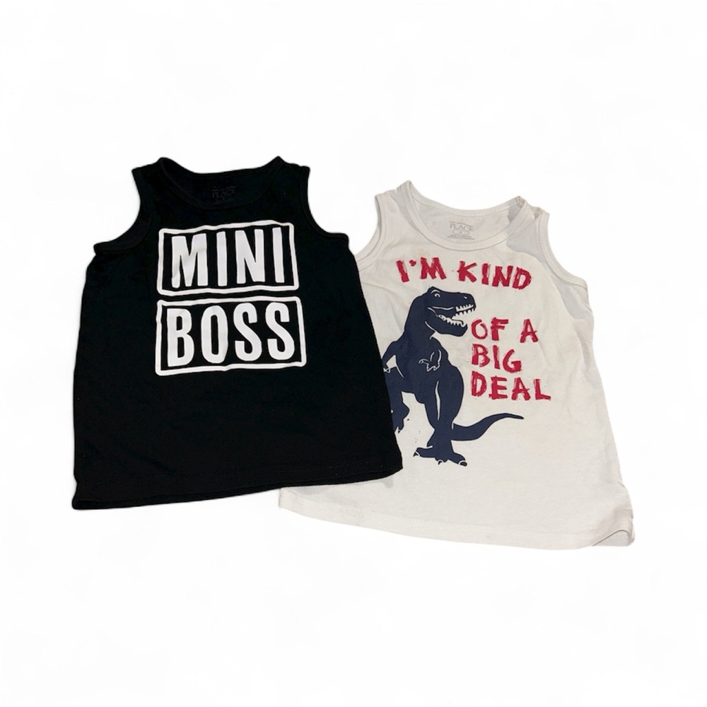 Kids Sleeveless Tops - Black and White